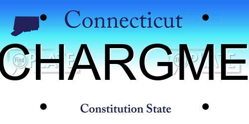 CHARGME Connecticut License Plate