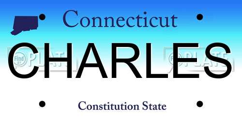 CHARLES Connecticut License Plate