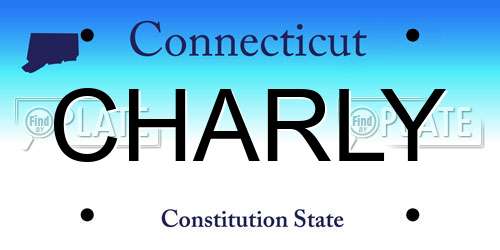 CHARLY Connecticut License Plate