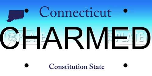 CHARMED Connecticut License Plate
