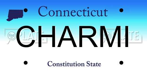 CHARMI Connecticut License Plate