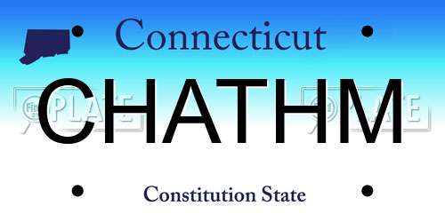 CHATHM Connecticut License Plate