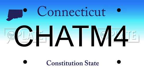 CHATM4 Connecticut License Plate