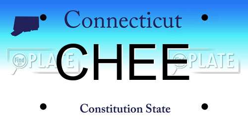 CHEE Connecticut License Plate