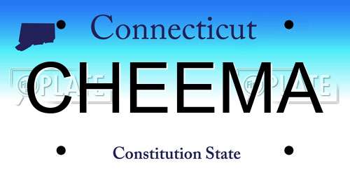 CHEEMA Connecticut License Plate