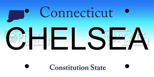 CHELSEA Connecticut License Plate