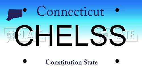 CHELSS Connecticut License Plate