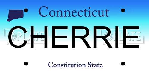 CHERRIE Connecticut License Plate
