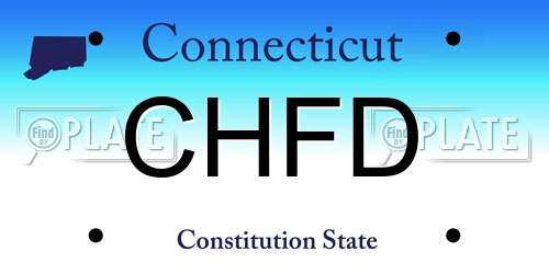 CHFD Connecticut License Plate