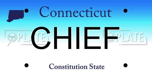 CHIEF Connecticut License Plate