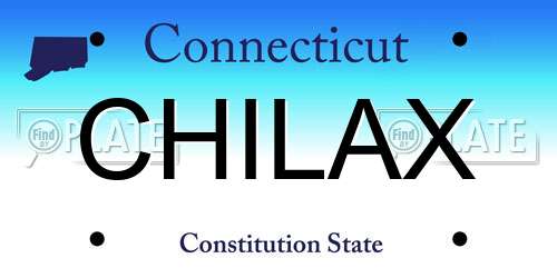 CHILAX Connecticut License Plate
