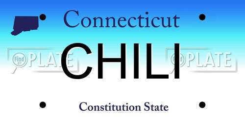 CHILI Connecticut License Plate