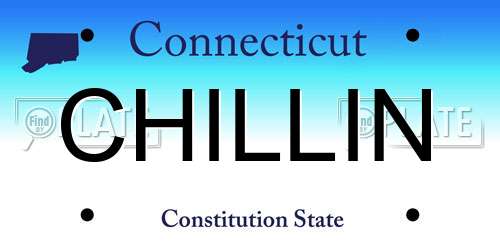 CHILLIN Connecticut License Plate