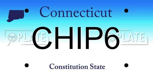 CHIP6 Connecticut License Plate