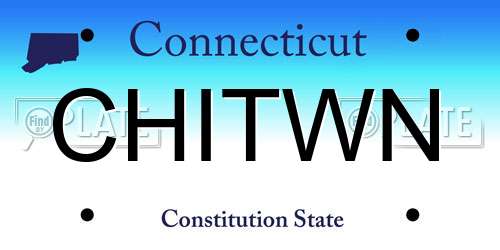 CHITWN Connecticut License Plate