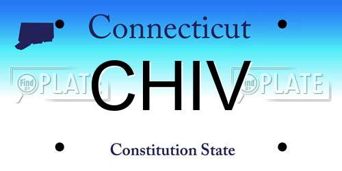 CHIV Connecticut License Plate