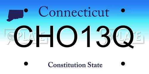 CHO13Q Connecticut License Plate