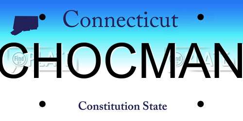 CHOCMAN Connecticut License Plate