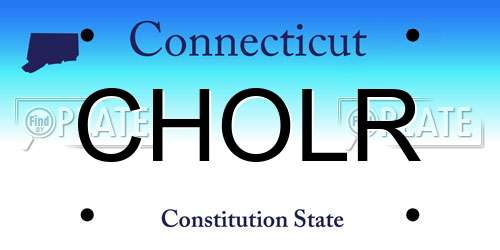 CHOLR Connecticut License Plate