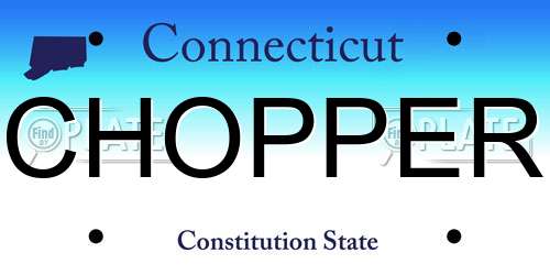 CHOPPER Connecticut License Plate
