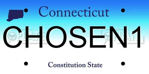 CHOSEN1 Connecticut License Plate