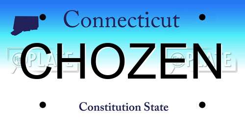 CHOZEN Connecticut License Plate