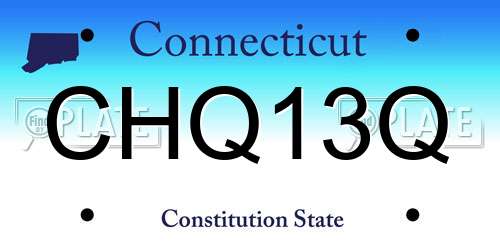 CHQ13Q Connecticut License Plate