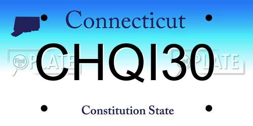 CHQI30 Connecticut License Plate