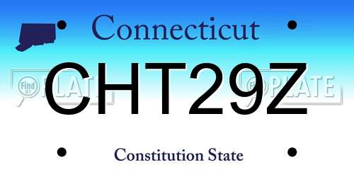 CHT29Z Connecticut License Plate
