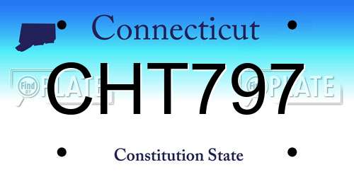 CHT797 Connecticut License Plate