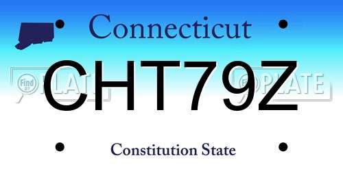 CHT79Z Connecticut License Plate