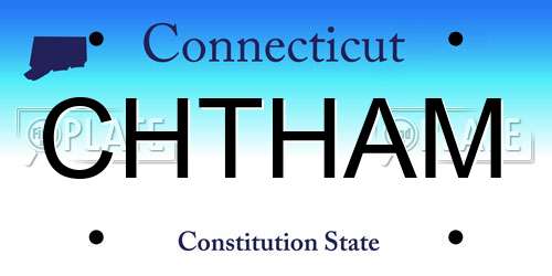 CHTHAM Connecticut License Plate