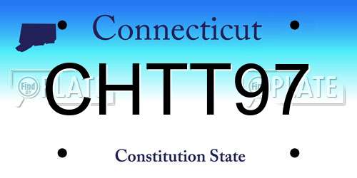 CHTT97 Connecticut License Plate
