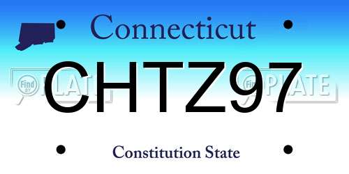 CHTZ97 Connecticut License Plate
