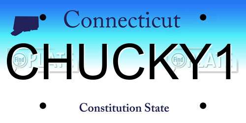 CHUCKY1 Connecticut License Plate