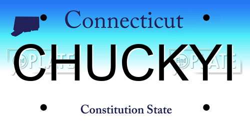 CHUCKYI Connecticut License Plate