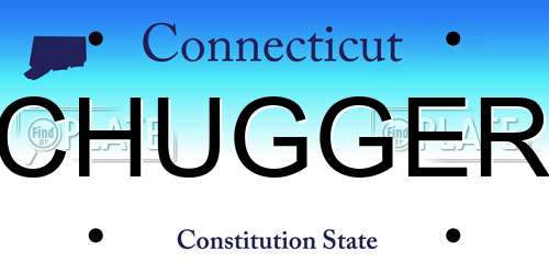 CHUGGER Connecticut License Plate