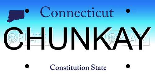 CHUNKAY Connecticut License Plate
