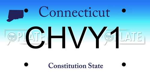 CHVY1 Connecticut License Plate