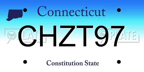 CHZT97 Connecticut License Plate