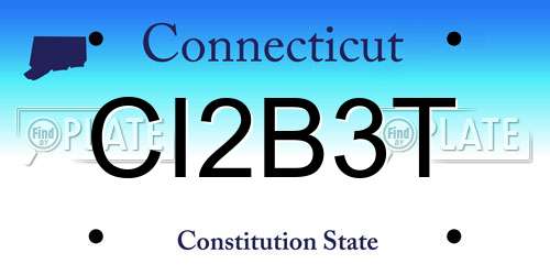 CI2B3T Connecticut License Plate