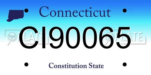 CI90065 Connecticut License Plate