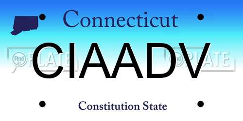 CIAADV Connecticut License Plate
