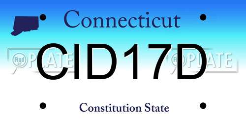 CID17D Connecticut License Plate