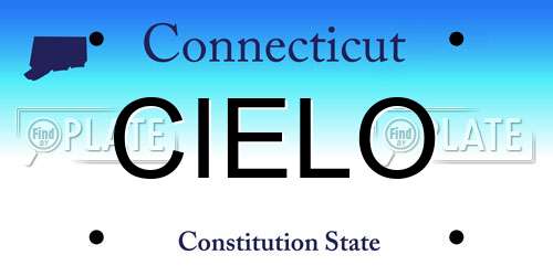 CIELO Connecticut License Plate