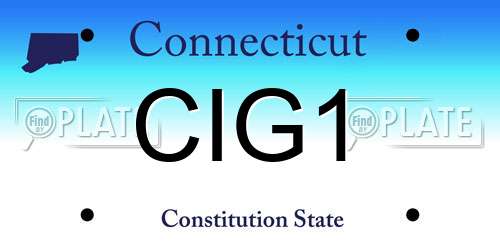 CIG1 Connecticut License Plate