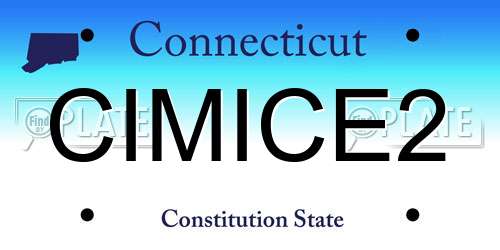 CIMICE2 Connecticut License Plate