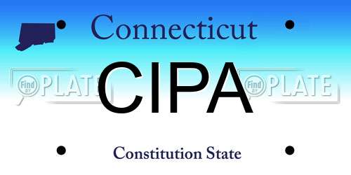 CIPA Connecticut License Plate