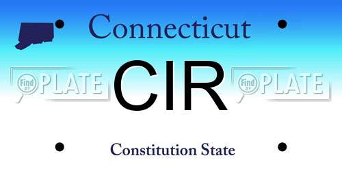 CIR Connecticut License Plate