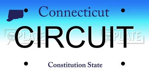 CIRCUIT Connecticut License Plate